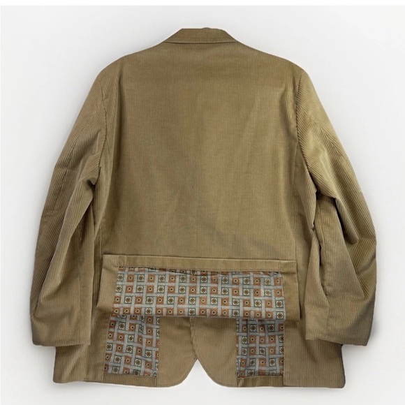 Vintage Sears Perma Prest Corduroy Blazer Tan Brown Men’s Jacket No Size Tag - Picture 4 of 10